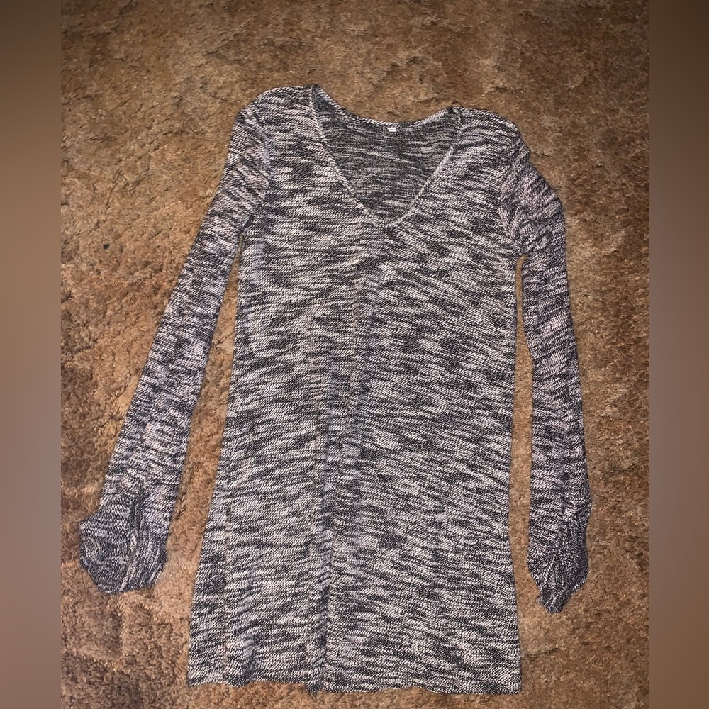 SHEIN Black and White Knit Mini Dress